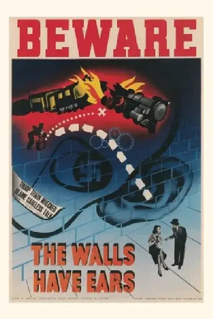 Vintage Journal Beware, the Walls Have Ears by Found Image Press