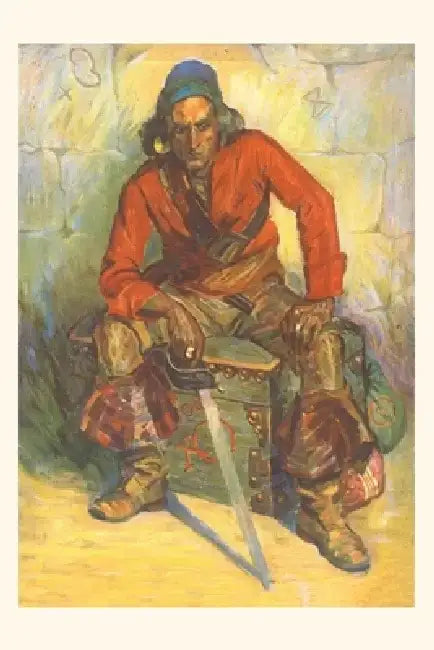 Vintage Journal Pensive Pirate on Chest by Found Image Press