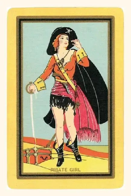 Vintage Journal Pirate Girl Poster by Found Image Press