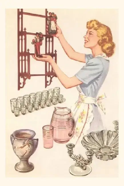 Vintage Journal Housewife with Wall-Mount Etager by Found Image Press
