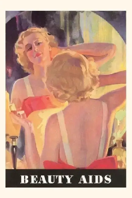 Vintage Journal Beauty Aids, Woman at Mirror by Found Image Press