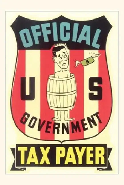 Vintage Journal Impoverished Taxpayer in Barrel by Found Image Press