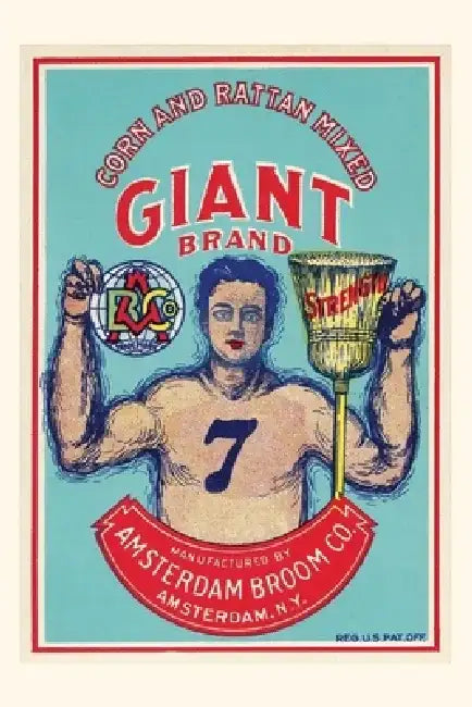 Vintage Journal Label for Giant Brand Broom by Found Image Press