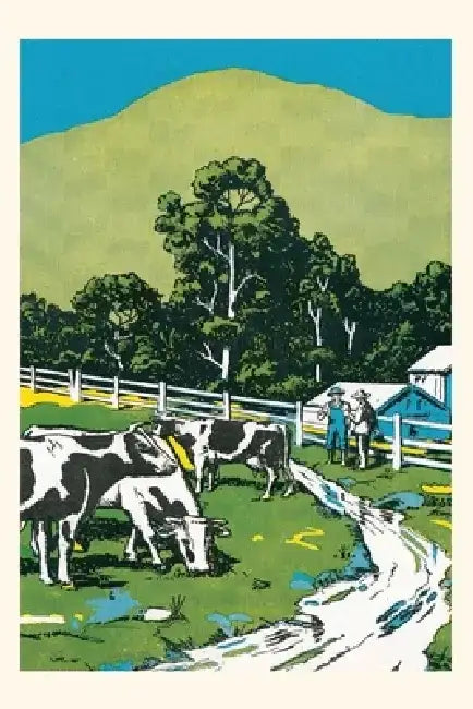 Vintage Journal Cows in the Pasture by Found Image Press