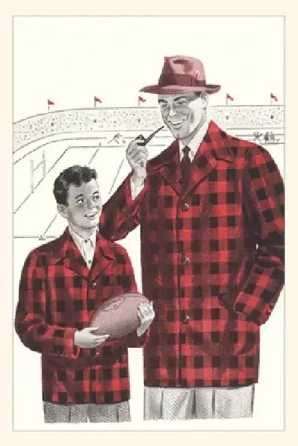Vintage Journal Father and Son in Matching Plaid by Found Image Press