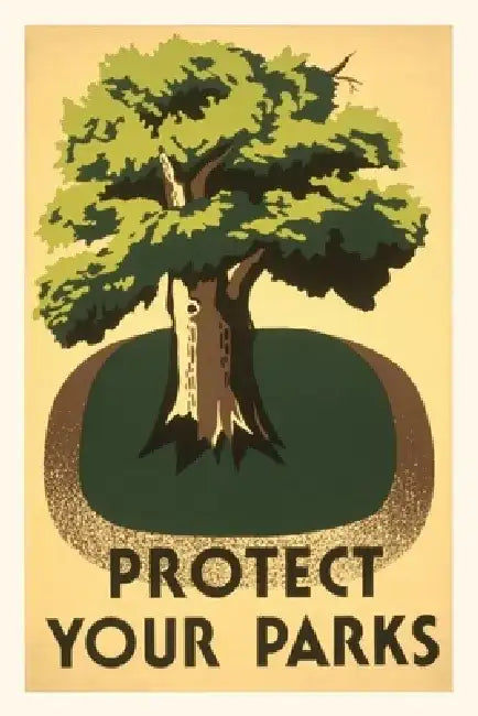 Vintage Journal Protect Your Parks, Stately Tree by Found Image Press