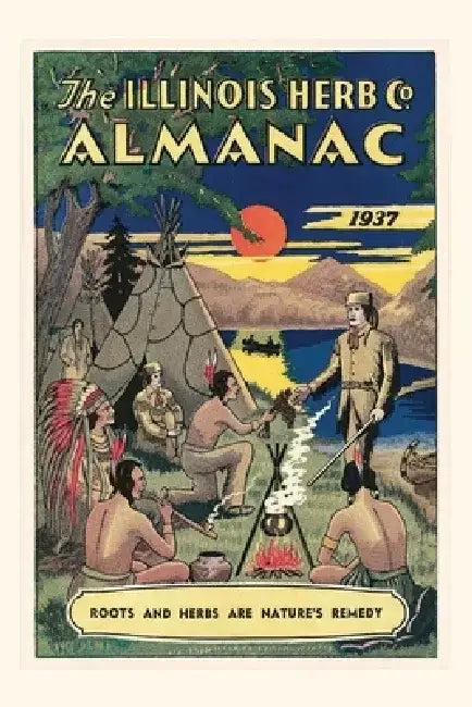 Vintage Journal Illinois Herb Almanac by Found Image Press