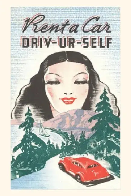 Vintage Journal Rent a Car, Driv Ur Self by Found Image Press
