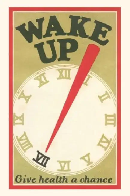 Vintage Journal Wake Up, Give Health a Chance by Found Image Press