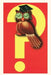 Vintage Journal Owl on Question Mark by Found Image Press