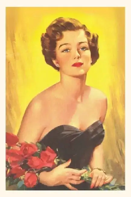 Vintage Journal Beauty Queen with Roses by Found Image Press
