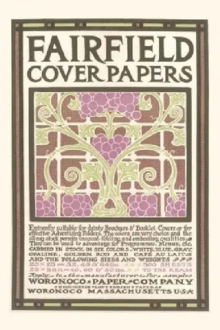 Vintage Journal Fairfield Cover Paper, Arts & Crafts by Found Image Press