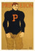 Vintage Journal Princeton Poster, Burly Football Player by Found Image Press
