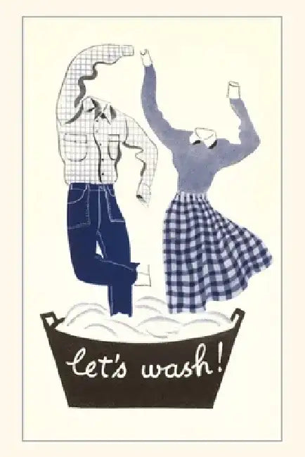 Vintage Journal Let's Wash! Dancing Laundry by Found Image Press