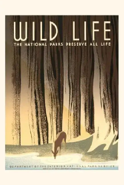 Vintage Journal National Parks Travel Poster, Wild Life by Found Image Press