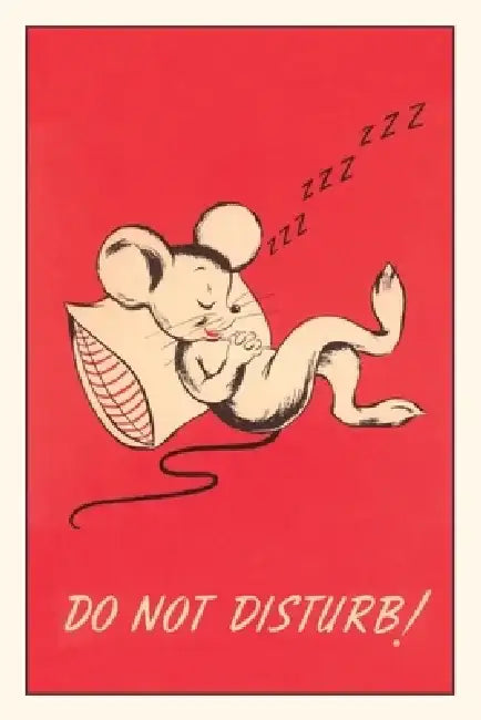 Vintage Journal Do Not Disturb, Sleeping Mouse by Found Image Press