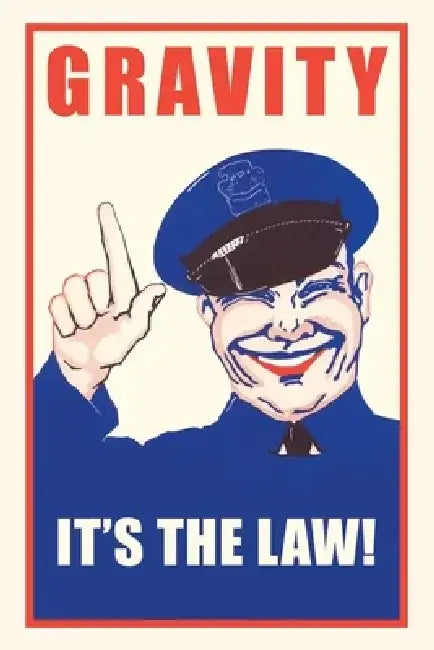 Vintage Journal Gravity, It's the Law by Found Image Press