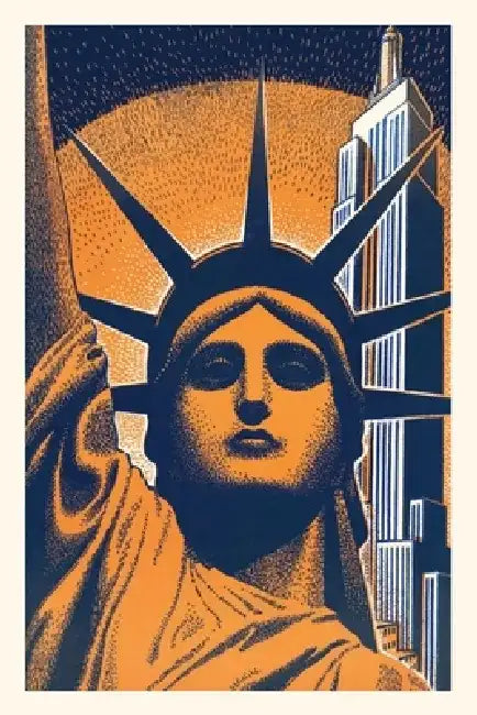 Vintage Journal Head of Statue of Liberty by Found Image Press