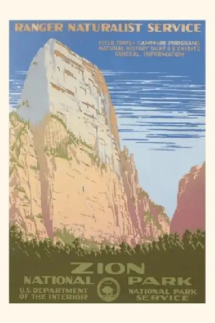 Vintage Journal Poster for Zion National Park by Found Image Press