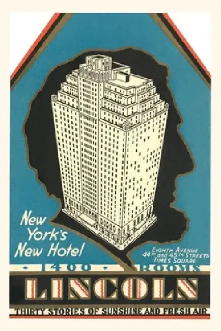 Vintage Journal Lincoln Hotel Advertisement by Found Image Press