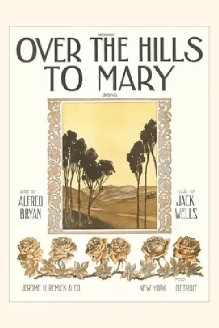 Vintage Journal Sheet Music for Over the Hills to Mary by Found Image Press
