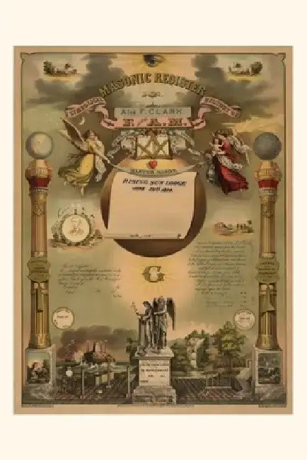 Vintage Journal Masonic Register by Found Image Press