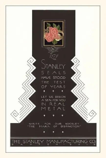 Vintage Journal Art Deco Poster for Metal Seals by Found Image Press