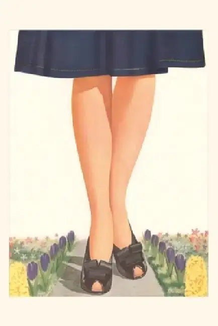 Vintage Journal Legs of Giantess in Garden by Found Image Press