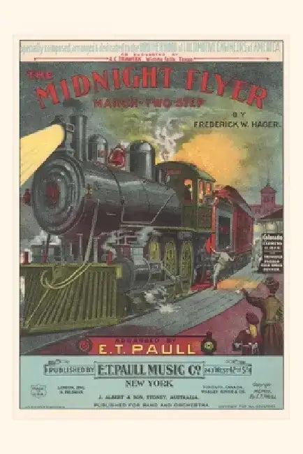 Vintage Journal Sheet Music for Midnight Flyer by Found Image Press