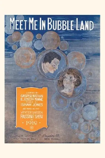 Vintage Journal Sheet Music for Meet Me in Bubble Land by Found Image Press