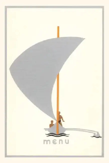 Vintage Journal Menu with Sailed Outrigger by Found Image Press