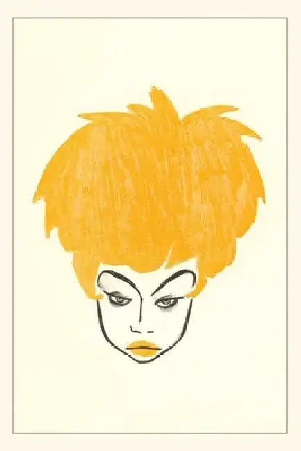 Vintage Journal Vamp with Mop of Orange Hair by Found Image Press