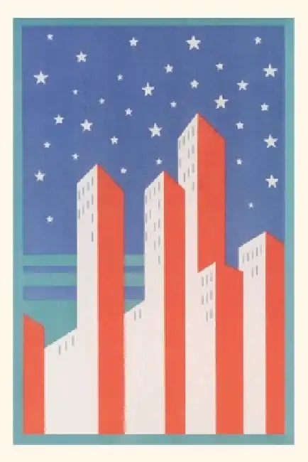 Vintage Journal Square Skyscrapers by Found Image Press