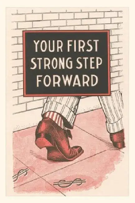 Vintage Journal First Step Forward, Dollar Signs by Found Image Press