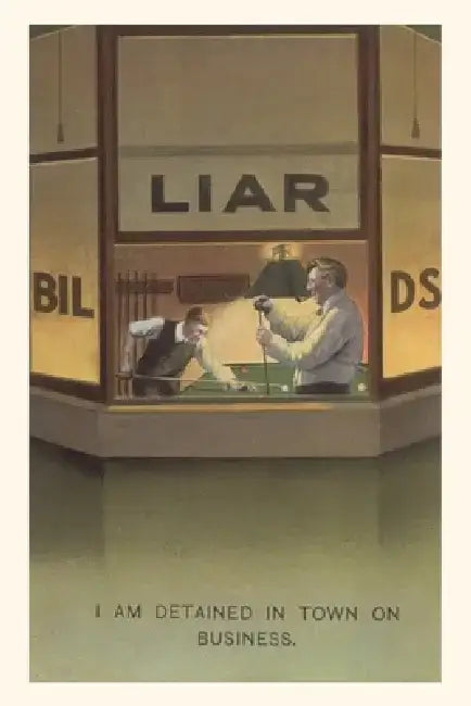 Vintage Journal Liars at Billiard Parlor by Found Image Press