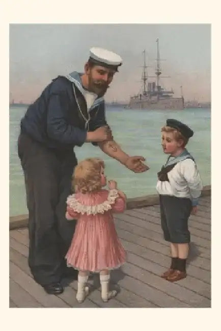 Vintage Journal Sailor Showing Off Tattoo by Found Image Press