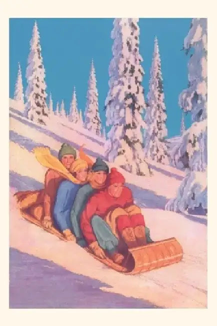 Vintage Journal Winter Sledding by Found Image Press