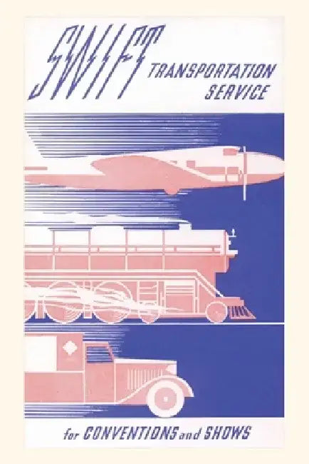 Vintage Journal Plane, Train, Truck by Found Image Press