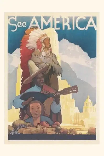 Vintage Journal Travel Poster for US by Found Image Press