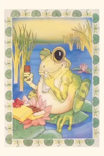 Vintage Journal Frog with Chocolates by Found Image Press