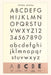 Vintage Journal Font Sample Chart, Futura by Found Image Press
