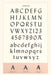 Vintage Journal Font Sample Chart, Lydian by Found Image Press