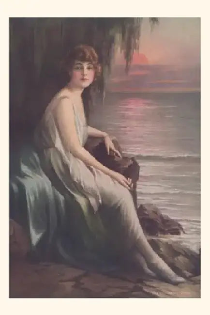 Vintage Journal Woman by Seashore by Found Image Press