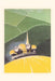 Vintage Journal Car Driving Uphill by Found Image Press