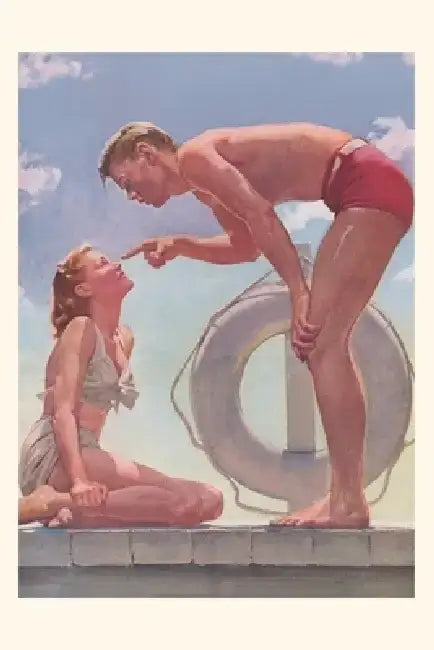 Vintage Journal Man Lecturing Woman by Found Image Press