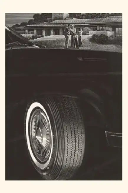 Vintage Journal Tire with Golfers in Background by Found Image Press
