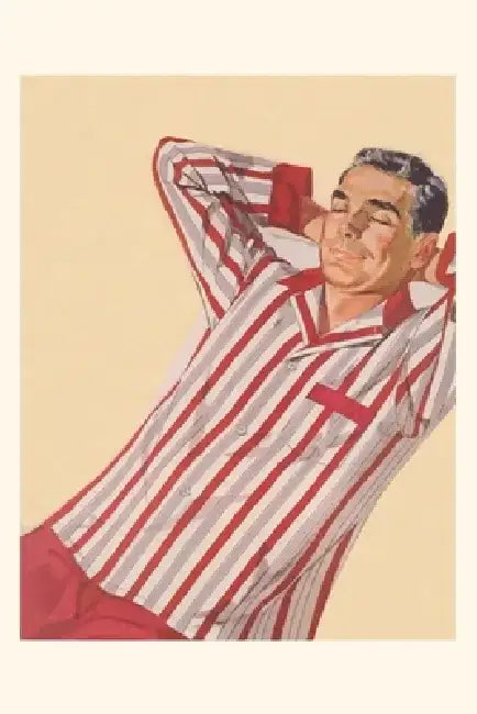 Vintage Journal Sleeping Man in Pajamas by Found Image Press