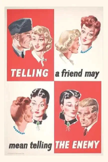 Vintage Journal Loose Lips Poster by Found Image Press