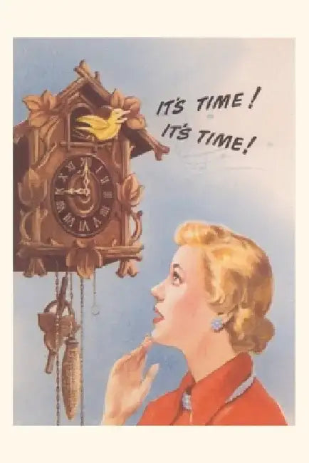 Vintage Journal Cuckoo Clock, Its Time by Found Image Press