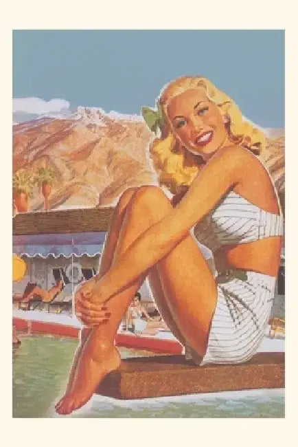 Vintage Journal Blonde on Diving Board by Found Image Press